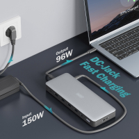 Порт-реплікатор Digitus USB-C > 3xHDMI/2xDP/4xUSB-A/USB-C/RJ54/DC/Audio (DA-70918) Diawest