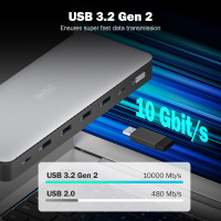 Порт-реплікатор Digitus USB-C > 3xHDMI/2xDP/4xUSB-A/USB-C/RJ54/DC/Audio (DA-70918) Diawest