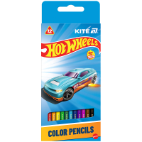 Олівці кольорові Kite Hot Wheels тригранні, 12 кольорів (HW25-053) Diawest