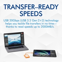 Накопичувач SSD USB Type-C 4TB Rugged Mini LaCie (STMF4000400) Diawest