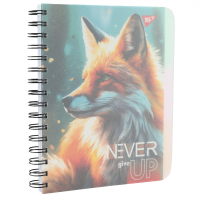 Блокнот Yes А5 Never give up 144 аркуша пластикова обкладинка (681958) Diawest