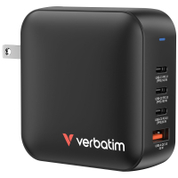 Зарядний пристрій Verbatim MiniGaN 165 W 4 ports (3xUSB-C/1xUSB-A) (32216) Diawest
