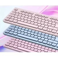 Клавіатура Canyon HKB-W01 Silent Wireless UA Blue (CNS-HKBW01BL) Diawest