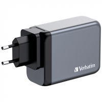 Зарядний пристрій Verbatim GaN 200 W 4 ports (2xUSB-C-100 W,USB-C-65 W /USB-A -3.0) (32204) Diawest