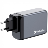 Зарядний пристрій Verbatim GaN 240 W 4 ports (USB-C-140 W,USB-C-100 W,USB-C-65 W /USB-A -3.0) (32205) Diawest