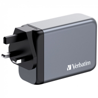 Зарядний пристрій Verbatim GaN 240 W 4 ports (USB-C-140 W,USB-C-100 W,USB-C-65 W /USB-A -3.0) (32205) Diawest