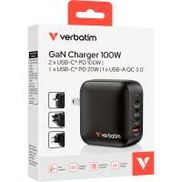 Зарядний пристрій Verbatim MiniGaN 100 W 4 ports (3xUSB-C/1xUSB-A) (32231) Diawest