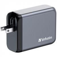 Зарядний пристрій Verbatim GaN 100 W 4 ports (2xUSB-C-100 W,USB-C 65 W /USB-A -3.0) (32202) Diawest