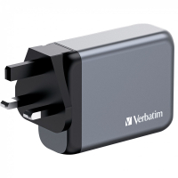 Зарядний пристрій Verbatim GaN 100 W 4 ports (2xUSB-C-100 W,USB-C 65 W /USB-A -3.0) (32202) Diawest