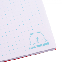 Блокнот Yes В6+ подвійна cпіраль з пластиковою кишенею Line Friends крапка (151791) Diawest