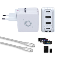 Зарядний пристрій AVerMedia GC313 CORE GO 100W 2хUSB-С 1хUSB-A 1xHDMI white (40AAGC313AWP) Diawest