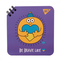 Блокнот Yes 110x110 мм 80 аркушів на cпіралі Stand with Ukraine клітинка (151817) Diawest