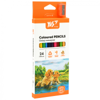 Олівці кольорові Yes Orange Line 24 кольорів з точилкою (290754) Diawest