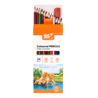 Олівці кольорові Yes Orange Line 24 кольорів з точилкою (290754) Diawest