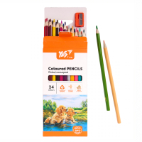 Олівці кольорові Yes Orange Line 24 кольорів з точилкою (290754) Diawest