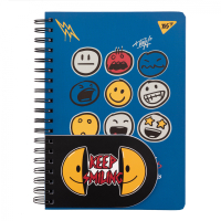 Блокнот Yes 2 в 1 В5 В7 80 арк 20 арк подвійна спіраль Melt Smile клітинка (151842) Diawest