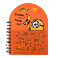 Блокнот Yes В6+ подвійна cпіраль з пластиковою кишенею Minions крапка (151793) Diawest