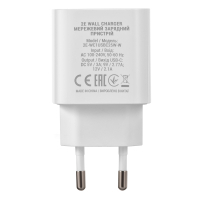 Зарядний пристрій 2E 25W USB-C PD white (2E-WC1USBC25W-W) Diawest