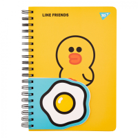 Блокнот Yes 2 в 1 В5 В7 80 арк 20 арк подвійна спіраль Line Friends Sally клітинка (151780) Diawest
