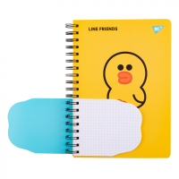 Блокнот Yes 2 в 1 В5 В7 80 арк 20 арк подвійна спіраль Line Friends Sally клітинка (151780) Diawest