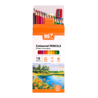 Олівці кольорові Yes Orange Line 18 кольорів з точилкою (290739) Diawest