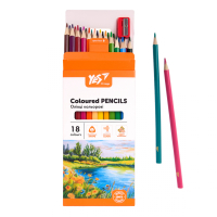 Олівці кольорові Yes Orange Line 18 кольорів з точилкою (290739) Diawest