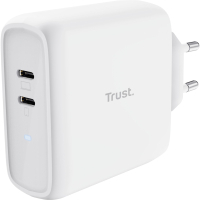 Зарядний пристрій Trust Maxo 65W 2xUSB-C PD white (25381_TRUST) Diawest
