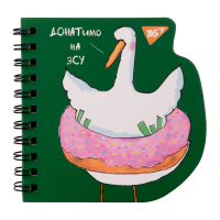 Блокнот Yes 100x100 мм 30 аркушів подв спіраль Гусь крапки (151798) Diawest