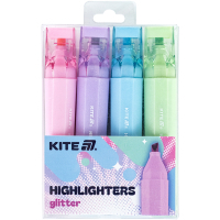 Набір маркерів Kite Highlighter Creative Glitter, набір з 4-х кольорів (K24-1146-4) Diawest