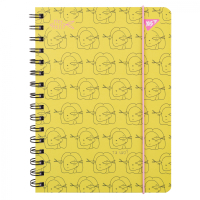 Блокнот Yes А5 80 аркушів на cпіралі з резинкою Hey Helly клітинка (151837) Diawest