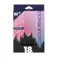 Олівці кольорові Yes Fusion, чорне дерево 18 кольорів (290767) Diawest
