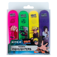 Набір маркерів Kite Highlighter Naruto, набір з 4-х кольорів (NR24-444) Diawest