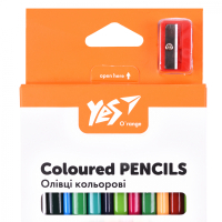 Олівці кольорові Yes Orange Line 18 шт 36 кольорів з точилкою (290752) Diawest