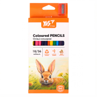 Олівці кольорові Yes Orange Line 18 шт 36 кольорів з точилкою (290752) Diawest