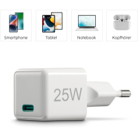 Зарядний пристрій Hama 25W USB-С PD white (00201981) Diawest