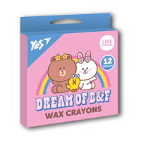 Олівці кольорові Yes Line Friends воскові 12 шт (590141) Diawest