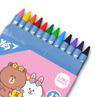 Олівці кольорові Yes Line Friends воскові 12 шт (590141) Diawest