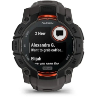 Смарт-годинник Garmin Instinct 3, 50mm, Solar, Black Bezel with Charcoal Band, GPS смарт-годинник (010-02935-00) Diawest
