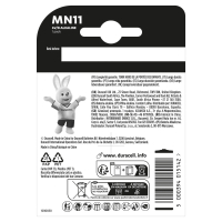 Батарейка MN11 6V спеціальна лужна, A11 / 11A, 1 шт. в упаковці Duracell (5007387) Diawest