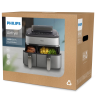 Мультипіч Philips Dual Basket Airfryer 5000 Series (NA555/00) Diawest