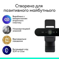 Веб-камера Logitech Brio 4K Ultra HD for Business Graphite (960-001746) Diawest