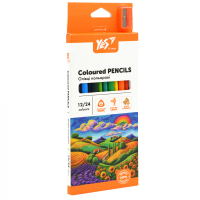Олівці кольорові Yes Orange Line 12/24 кольорів з точилкою (290755) Diawest