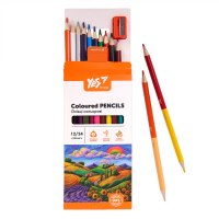 Олівці кольорові Yes Orange Line 12/24 кольорів з точилкою (290755) Diawest