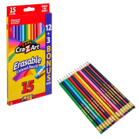 Олівці кольорові Cra-Z-Art з гумкою, 15 кольорів (10459CRA) Diawest