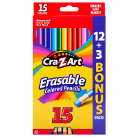 Олівці кольорові Cra-Z-Art з гумкою, 15 кольорів (10459CRA) Diawest