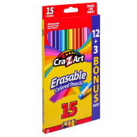 Олівці кольорові Cra-Z-Art з гумкою, 15 кольорів (10459CRA) Diawest