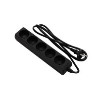 Мережевий подовжувач 2E 5XCEE7/17, 1.5м, black (2E-U0510M1.5BK_Gift) Diawest