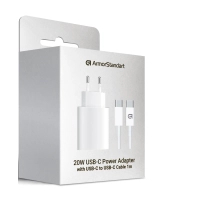 Зарядний пристрій Armorstandart AMHJ83 20W USB-C White + cable USB-C to USB-C (ARM77725) Diawest