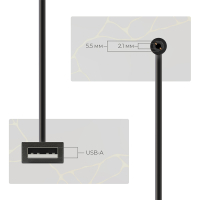 Кабель живлення USB to DC 5.5x2.1 9V 0.8m Armorstandart (ARM65662) Diawest