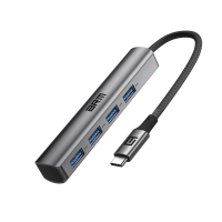 Концентратор Armorstandart USB-C to 4USB Grey (ARM69364) Diawest